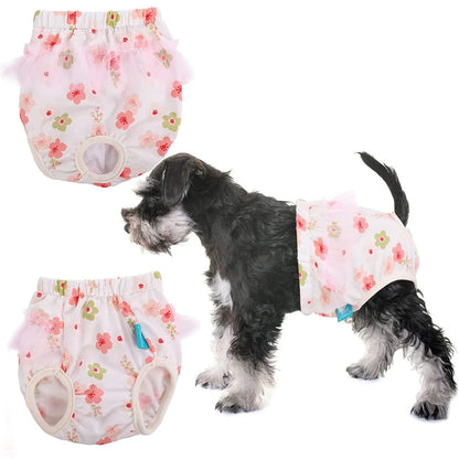 Washable Dog Period Panties Heat Dog Panties Stretchy Reusable Female Dog Diapers for Small Medium Dogs