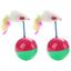 Pet Durable Colorful Feather Mimi Favorite Fur Mouse Tumbler Kitten Cat Toys Play Balls For Catch Cats Supplies 2PCS