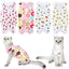 Cat Sleeveless Shirt Cat Recovery Suit Breathable E-Collar Alternative Vest for Cat Small Puppy Cute Printed Cotton Pet Clothes