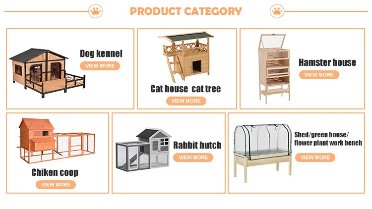 Easy Opening Wooden Animal Cage with Interior Stairs Small House for Hamsters Chinchillas Rabbits Cats Dogs
