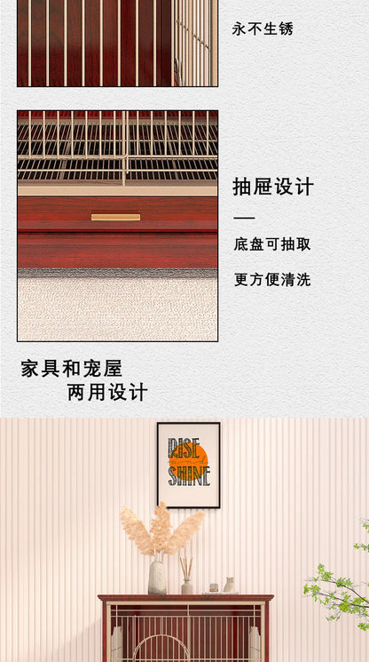 Spot solid wood Chinese dog cage, small and medium-sized Shiba Inu Teddy Corgi special high-end luxury furniture boutique dog ho