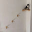 Wall Mounted Wooden Cat Bridge Cat Jumping Platform with Pedals Cat Climbing Ladder Cat Hammock for Kitten Playing and Resting