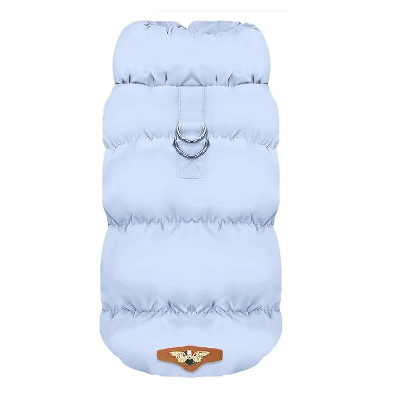 Winter Dog Down Jacket for Small Medium Dogs, Thicken Warm Puppy Puffer Jacket Turtleneck Padded Coat Cold Weather Dog Clothes