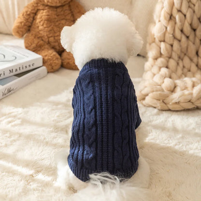 Winter Dog Sweater Pet Dog Clothes Chihuahua French Bulldog Costume Cute Dog Jersey Cat Coat Dog Overalls Puppy Knitted Sweater