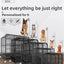 Dog Cage Small Medium Large Dog Square Tube Dog Cage Bold Iron Pet Dog Dog Cage Dog House Teddy Golden Retriever Supplies