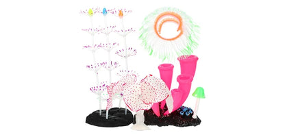 UXCELL Aquarium Simulation Undersea Water Plants Silicone Glowing Ornaments Decorations Fluorescence Fish Tank Coral Decor