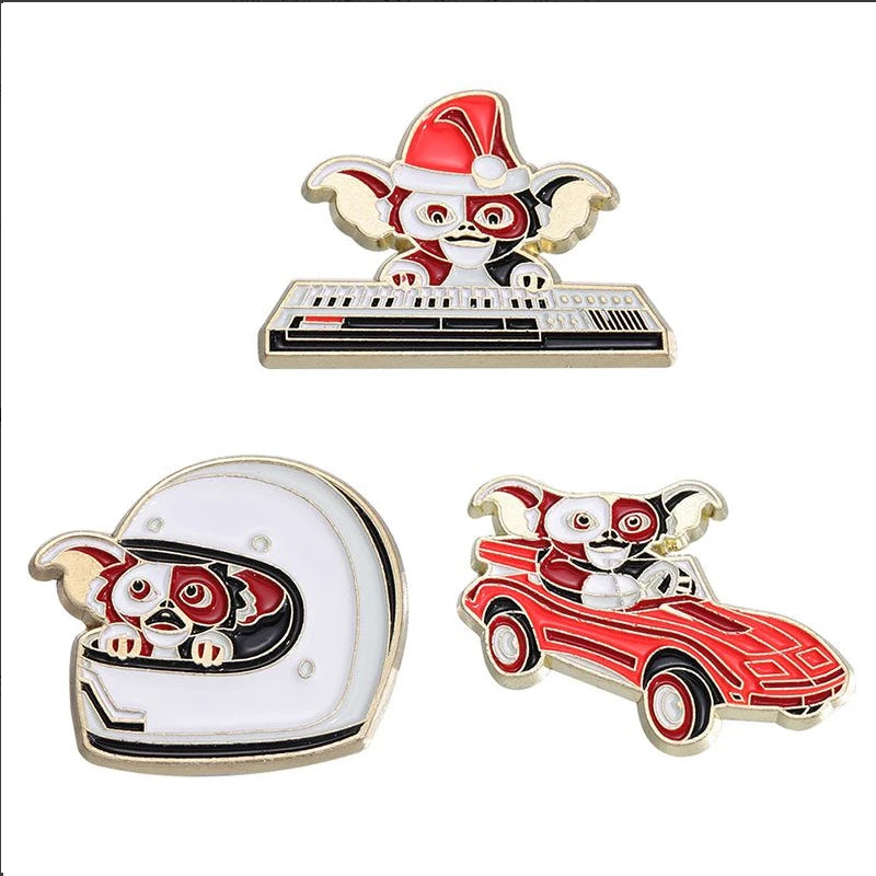 Funny Animal Sets Enamel Pins Cartoon Anime Figure Ghost Spooky Cute Cat Bird Brooches Backpack Lapel Badge Punk Jewelry Gifts