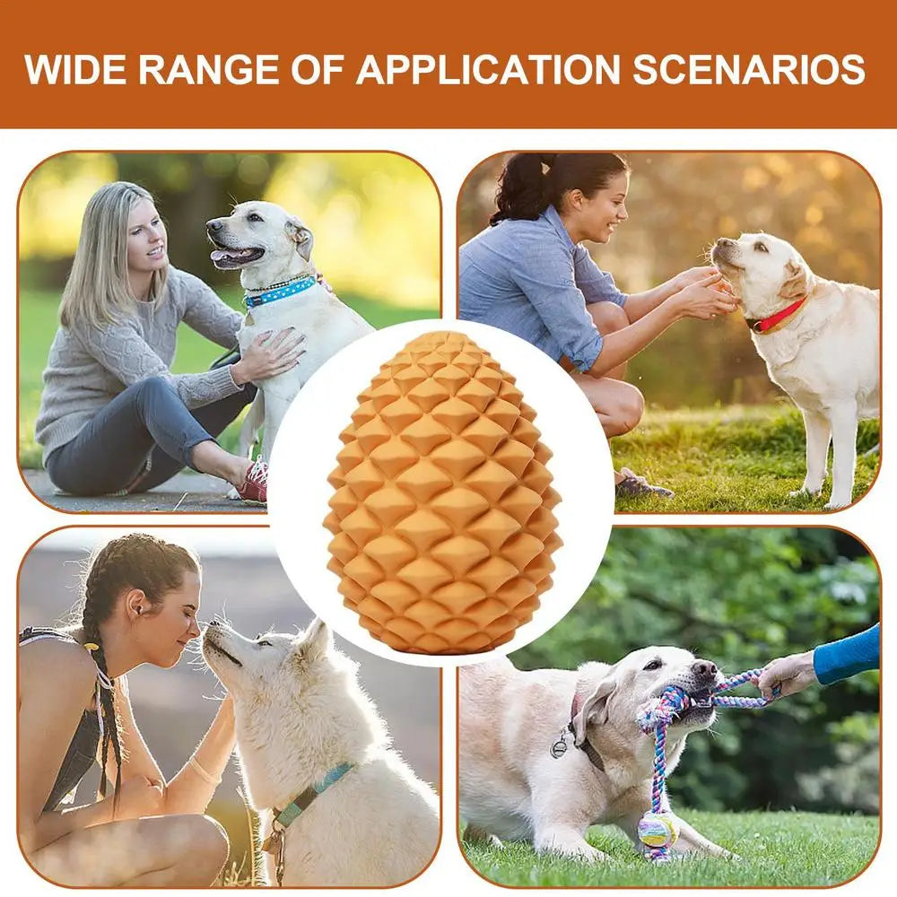 Dog Treat Dispensing Toy Pine Cone Dog Chew Toy Bite Resistant Pet Supplies For Dog Puppy For Treat Dispensing Teeth Cleaning