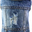 Pet Clothes for Small Medium Dogs Cool Dog Denim Jacket Puppy Sleeveless Dark Washed Jeans Costume Spring Lapel Pet Coat