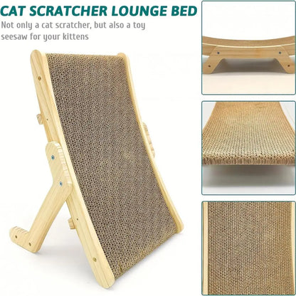 Cat Toys Wooden Cat Scraper Scratching Bed Detachable Grinding Claw 3 In 1 Cat Scratch Board Training Grinding Claw for Cats