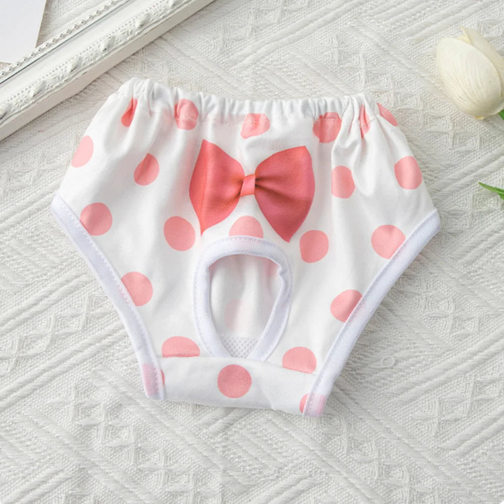 Cute Print Puppy Dog Physiological Pants for Small Dogs Washable Reusable Pet Safety Trousers Poodle Shorts mascotas Underwear