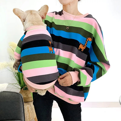 Parent-child Wear Pet Clothes  Puppy Clothes  Dog Costume  Dog Clothes for Small Dogs Printing Autumn and Winter