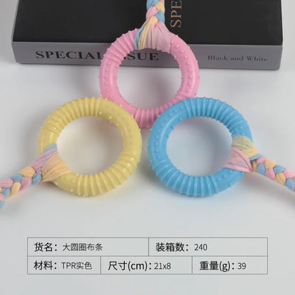 Dog Rope Toy Dog Toys Bite Teeth Resistant Pet Cotton Rope Toy Ball Puppy Golden Retriever Teddy Training Dog Bite Ball Supplies