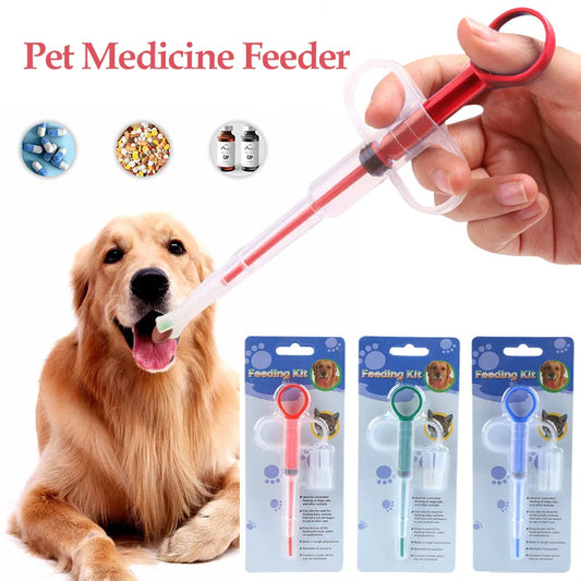 Pet Medical Feeder Syringe - Red, Blue, Green