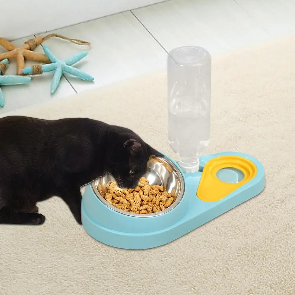 Elevated Cat Bowls Dog Feeder Cat Food Dishes Dog Food And Water Bowl Set Tilted Pet Food Bowls For Indoor Pet Cats Dogs Kittens