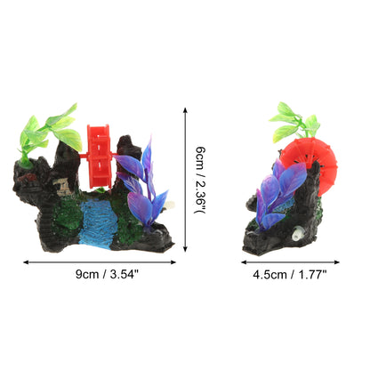 UXCELL Artificial Resin Rockery Fish Tank Landscape Aquarium Decor Mountain Hiding Cave Pet Supplies Ornament Accessories