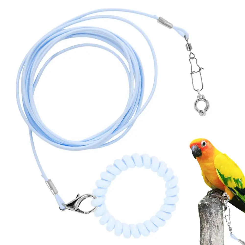 Detachable Bird Foot Chain Outdoor Parrot Pet Flying Rope Biting-Resistant Bird Training Toy With Ankle Foot Ring For Terrace