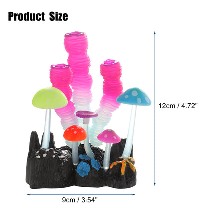 UXCELL Plastic Luminous Plants Glowing Artificial Simulation Coral Aquarium Decoration Underwater Ornament Fish Tank Accessories
