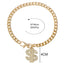 Luxury Dog Collar Necklace for Small Medium Dogs Dollar Sign Pendants Hip Hop Gold/Silver Plated Chain Jewelry Pet Accessories