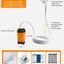 Outdoor Camping Shower IPX7 Waterproof with Digital Display Portable Electric Shower Pump for Hiking Travel Beach Pet Watering