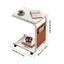 End Table C Shape Small Side Table For Living Room Double Layer Movable Side Table For Sofas Living Rooms Bedside Areas Small