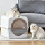 Fully Enclosed Removable push-pull cat toilet  Semi automatic cat litter box
