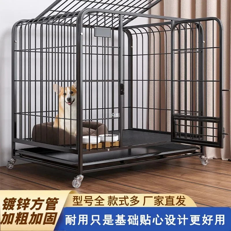 Dog Cage Large Dog Small to Medium Dog Golden Retriever Labrador Corgi Side Ranch with Toilet Separation Indoor Household Nest