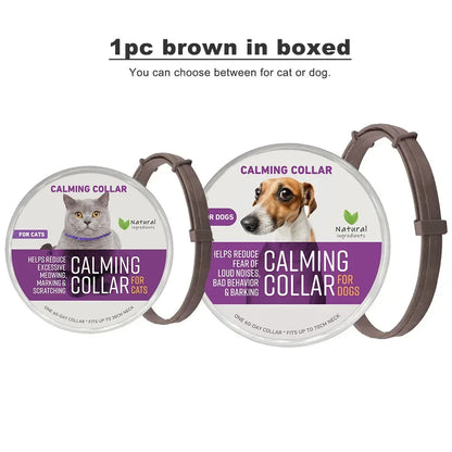 38/70cm Dog Calming Collar Pet Cat Anxiety Reducing Pheromone Collar for Dogs Releases Pheromones for 60Days Helps Calm for Dogs