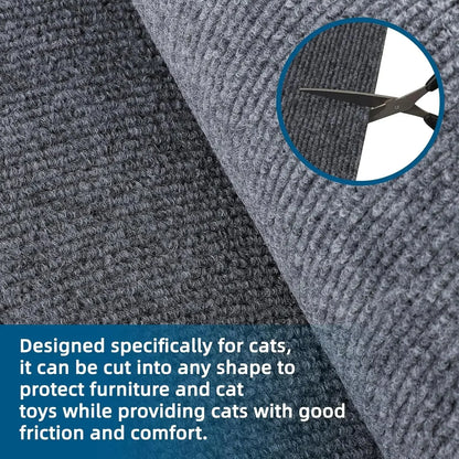 Wall Anti Cat Scratch Sofa DIY Cats Scratch Board Sofa Protection Paws Sharpen Trimmable Self-adhesive Carpet Cats Scratch Board