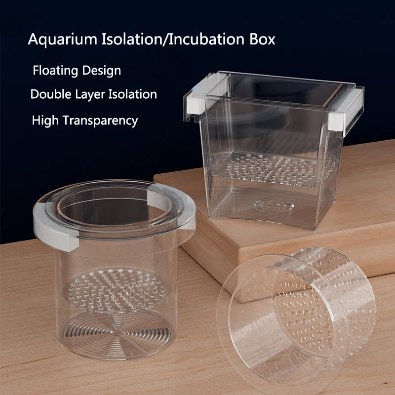 Floating Fish Breeding Isolation Box Aquarium Breeder Feeder Plastic Fish Tank Hatching Incubator Aquarium Hatchery Accessories