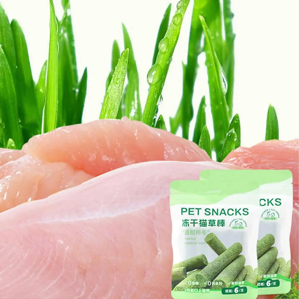 Cat Grass Teething Stick Cat Grass Sticks Pet Snacks Natural Grass Molar Rod Cat Chew Stick Teeth Cleaner Teeth Caring