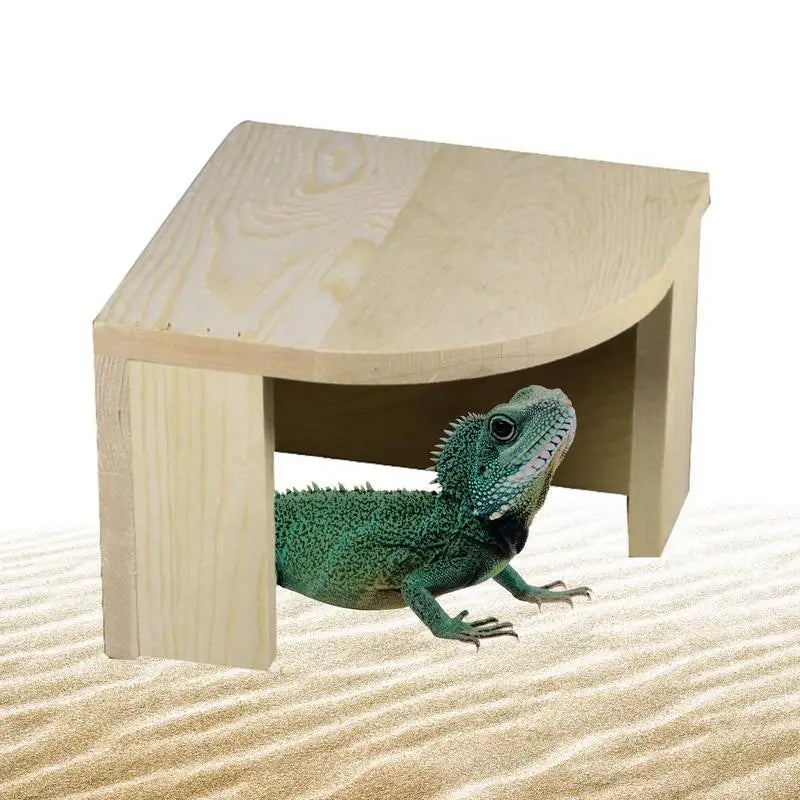 Aquarium Hideaway Cave Fish Tank Reptile Hiding Cave Wood Fish Breeding Cave Aquarium Decoration Habitat Decor Tank Ornaments