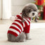 Dog Cat Sweater for Small Medium Dogs Stripe Knitted Christamas Sweater Hooded Autumn Winter Pet Clothes Xmas Puppy Outfits