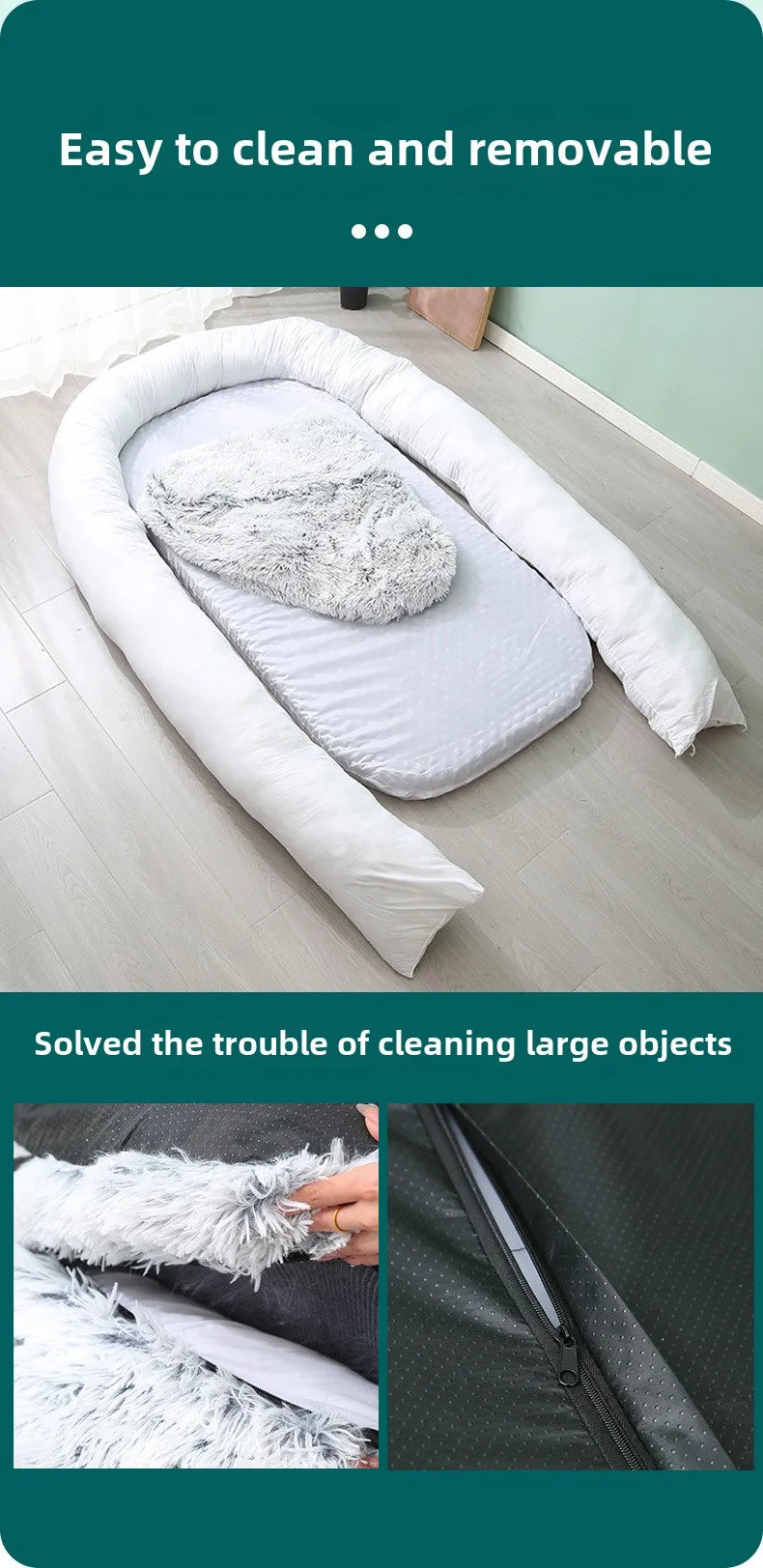Large Kennel Pet Pad Human Dog Bed Winter Warm Pet Supplies Removable and Washable Sofa Lazy Can Sleep and Lie Down