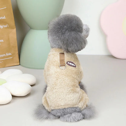 Fleece Pet Clothing Autumn Winter Warm Dog Jumpsuit Pajamas For Small Dogs Bichon Pomeranian Clothes Puppy Dog Cat Overalls Coat