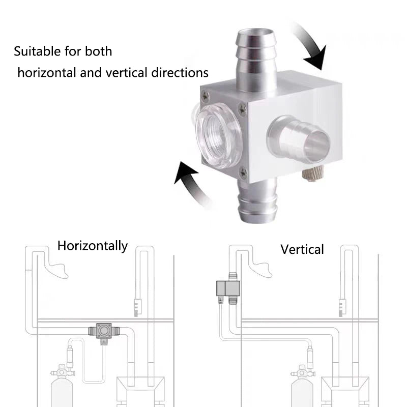 Metal ﻿Aquarium CO2 External atomizer, with bubble counter atomizer, super diffuser outside the fish tank, for aquatic plants