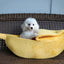 Puppy Dog Bed Cat Bed Pet Sofas Comfortable and Washable Cute Banana Shape Pug Doggy Kitten Sleeping Bed Nest for Small Animals