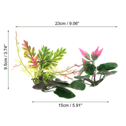 UXCELL Artificial Plants Grass Aquarium Plastic Water Weeds Ornament Fish Tank Flower Plants Tree Decoration Accessories