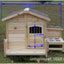 Large Outdoor Dog House Pet Supplies  Pet House Cage Wooden with Dog Basin
