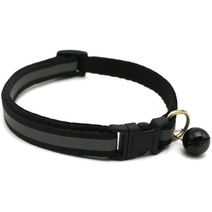 Cat and Dog Universal Reflective Collar Neck Ring Necklace Bell Pet Products Safety Elastic Adjustable Pet Reflective Collar