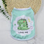 Cute Print Puppy Dog Vest Shirt Spring Summer Pet Clothes for Small Dogs Pomeranian Poodle Cat Shirts mascotas Clothing Apparel