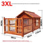 Dog House Outdoor Waterproof  Solid Wood Dog Villa with Yard Outdoor Rainproof Type Four Seasons Universal Pet Kennel