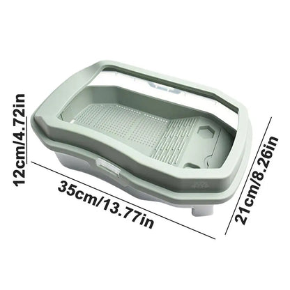 Turtle Tank Aquarium Baby Turtle Habitat With Lid Pet Turtle Habitat Detachable Double Layers Turtle Tank Anti-Slip Tortoise