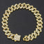 15MM Bling Jewelry Diamond Luxury Dog Chain Collar Cuban Gold Chains for Dogs and Cats Necklace