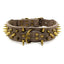 Spike Dog Collar with Big Sharp Spikes for Large Dogs Adjustable PU Leather Spiked Collar Luxury 2 Inch Wide Studded Dog Collars