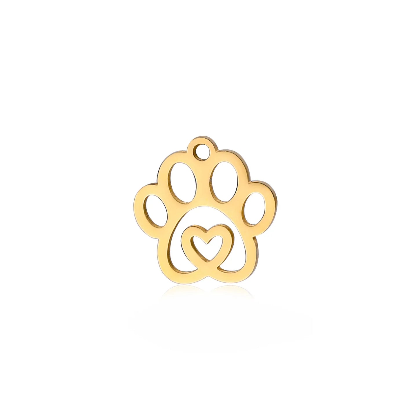 5Pcs/Lot Stainless Steel Cat Dog Claw Charms Cute Animal Claw Love Pendant For DIY Bracelet Necklaces Jewelry Making Accessories