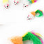 10 Pcs Soft Fleece False Mouse Cat Toys Colorful Feather Funny Playing Toys for Cats Kitten Interactive Ball Cat Toy Catnip