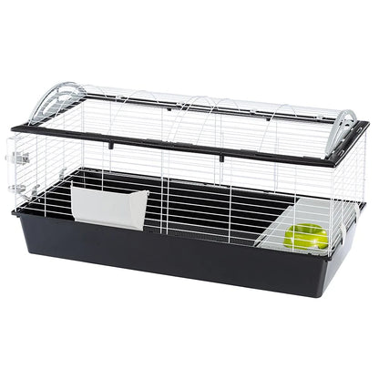Rabbit Cage CASITA 120, Guinea Pigs Small Animals, Rounded Openable Roof, with Accessories