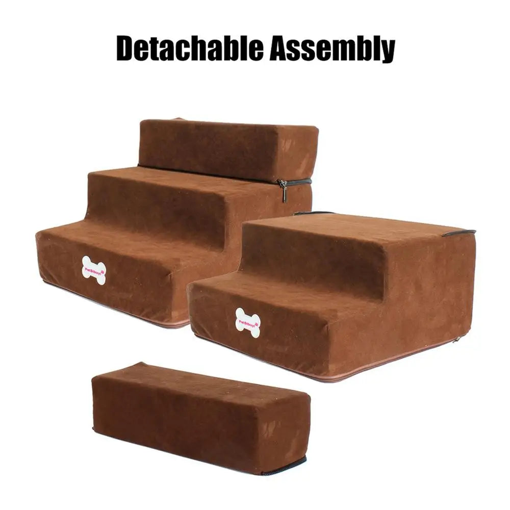 Pet Stairs 3 Steps Stairs for Small Dog Cat Pet Anti-slip Removable Dogs Bed Stairs Extra Wide Non-Slip Steps Pet Supplies