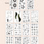 15pcs Waterproof Temporary Tattoo Sticker Starry Moon Flower Heart Flying Bird Fake Tatto Flash Tatoo finger Tato for  Women Men
